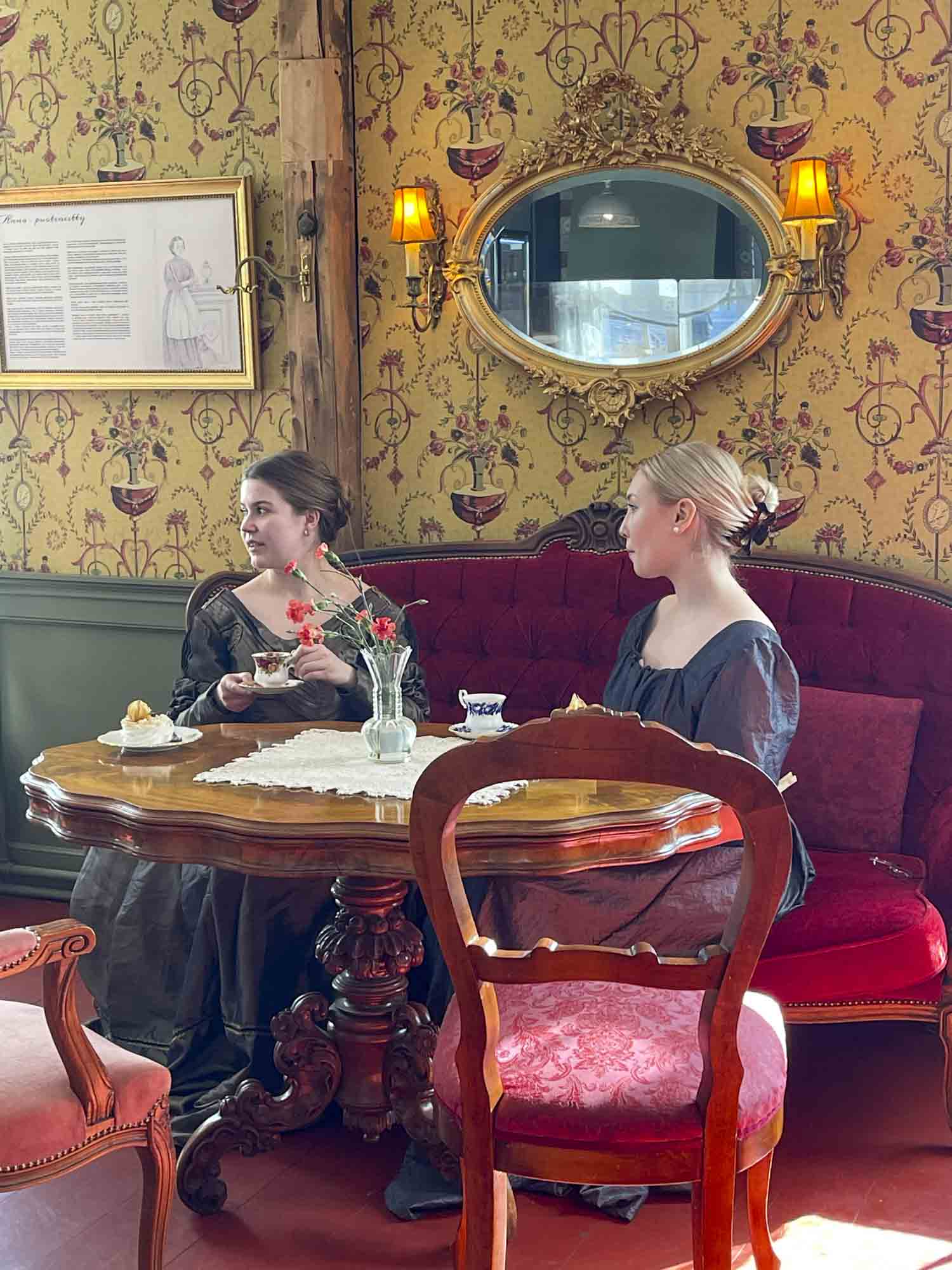 Gathering around the table in the historic merchant house